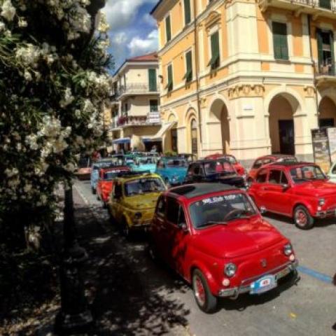 Modern and derivative Fiat 500 rally of the Dianese Gulf